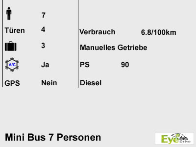 minibus 7 personen de